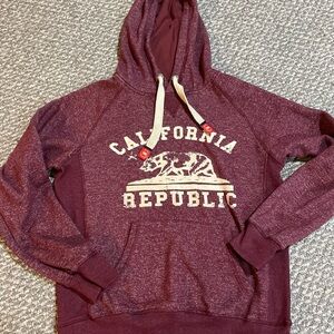Maroon California Republic Hoodie